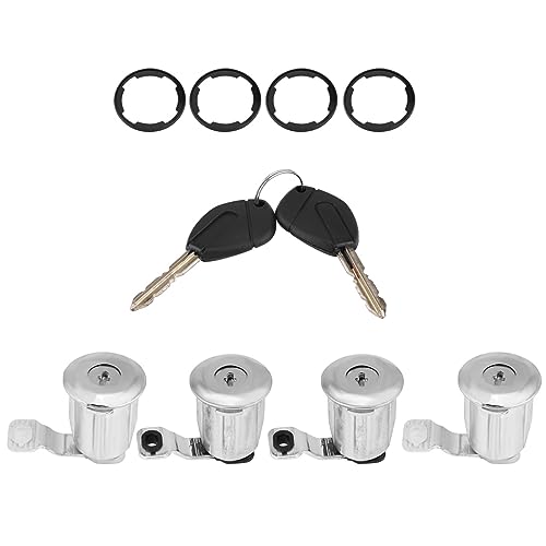 OVAQUIXI Auto-Tür-Schlossfass, Metallkonstruktion, für Partner Models 1996-2007, Direkter Ersatz mit Schlüssel, Verschleiß Verhindert (4-Core-Schloss) von OVAQUIXI