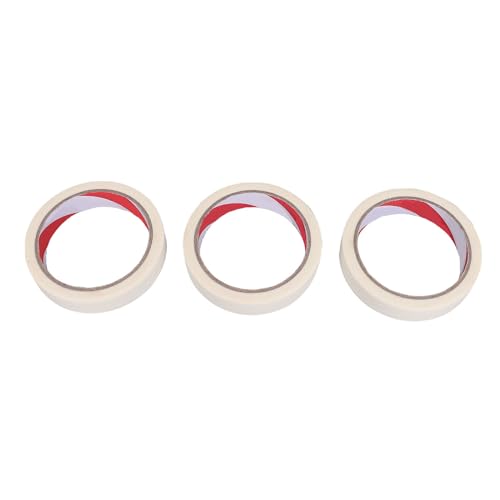 OVAQUIXI Autofarbe Klebeband, 20 Mm X 20 M Brötchen, Mehrere Mengen für Große Projekte, Resistenz mit Hoher Temperatur, Null nach Entfernung, Mehrzweckanwendungen, Weiß, 3 Pack (3 Rollen) von OVAQUIXI