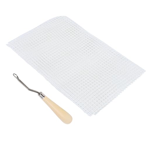OVAQUIXI Blank Teppich Hooking Mesh Canvas, Robuster Faserbau, Kreative Webenmöglichkeiten, Vielfältige Handwerksanwendungen: Blankente Teppich Hooking Mesh Canvas Kit für Künstlerisches Zuhause von OVAQUIXI