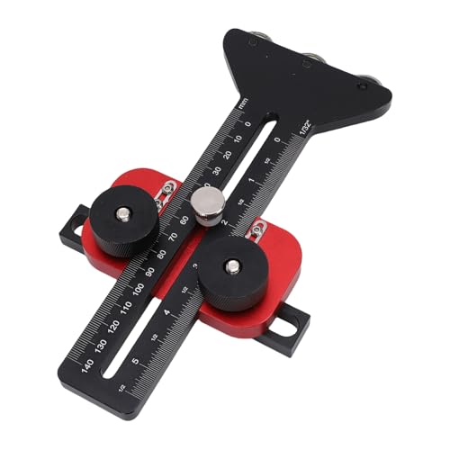 OVAQUIXI Dünne Rip -Tisch -Säge, Aluminiumlegierung Dünne Rip Jig Tischsäge Jig Guid e mit 3 Riemenscheiben für 3/8x3/4in U Steckplatz 1/4x3/8in T Schlitzholzwerkzeugwerkzeugwerkzeug von OVAQUIXI