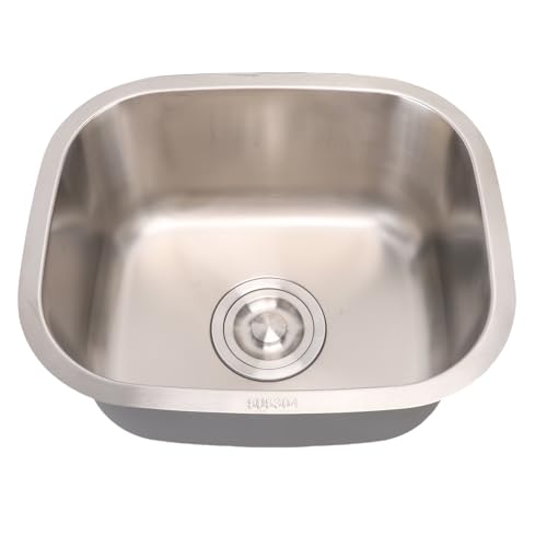 OVAQUIXI Edelstahl Single Bowl Küchenspüle Unter Am Rost -Waschbecken Rostbricht mit Zubehör von OVAQUIXI