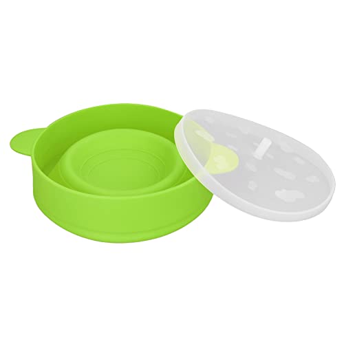 OVAQUIXI Große Mikrowelle Popcorn Popper Faltbare Silikonschüssel DIY Maker für Ofen und Mikrowellen -Geschirrspüler Safer Popcornschale (GREEN) von OVAQUIXI