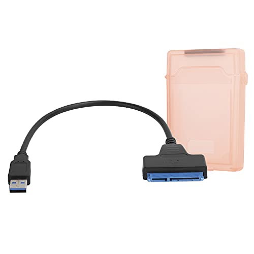 OVAQUIXI HDD/SSD -Adapterkabel USB3.0 Conversion -Kabel mit Schutzbox für Einfache Installation und Lese-/Schreibfunktion (Rot) von OVAQUIXI