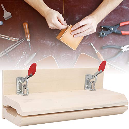 OVAQUIXI Leathercraft Beech Holzklemme Werkzeug mit Verstellbarem Mechanismus für -Handwerk, Handgenäht von OVAQUIXI