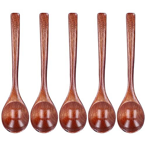 OVAQUIXI Loblige Holztischlöffel Zum Rühren Heißer Suppe, Heimküchenwerkzeug, 5pcs Reisschaufel in Lackfarbe Set in Farbfarbe von OVAQUIXI