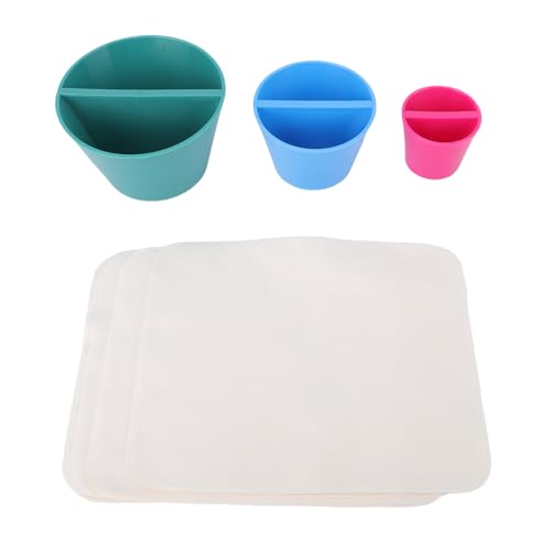 OVAQUIXI Rim -Kegel -Keramik -Werkzeug, 3 PCs Mehrere Größen 3D -gedruckte Fixfixe mit 10 Stcs Wildleder -Stoff von OVAQUIXI