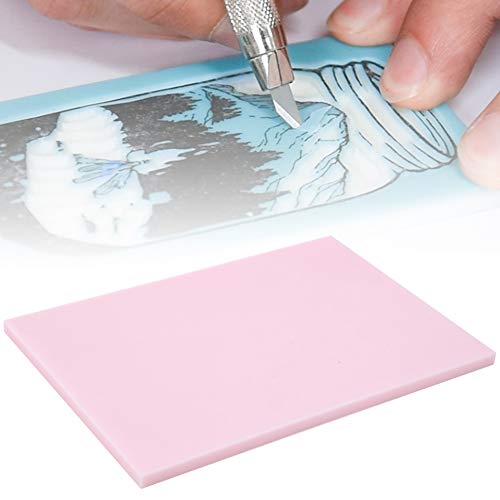 OVAQUIXI Stempelstempelschnitzblock Haltbares DIY Handgemachtes Material für Sammelalz Minze Grün Grün (PINK) von OVAQUIXI