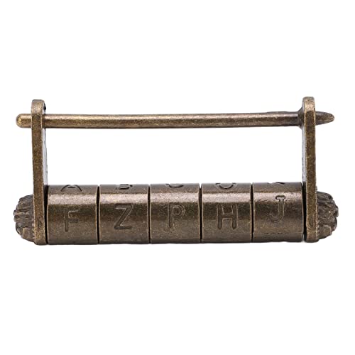OVAQUIXI Vintage English Letter Vorhängeschloss Kombination Retro -Stil Zinklegierung Antiquitätenschrank Schloss für Mini -Schrankschublade und Schmuckschachtel OVAQUIXI Vintage English Letter Vorhängeschloss Kombination Retro -Stil Zinklegierung Antiquitätenschrank Schloss für Mini -Schrankschublade und Schmuckschachtel von OVAQUIXI