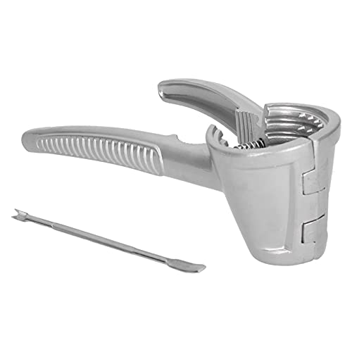 OVAQUIXI Walnuss Nussknacker Langable Aluminiumlegierung Walnuss -Clamp/Holder -Opener für Küchenwerkzeugbegeisterte Silber (SILVER) von OVAQUIXI