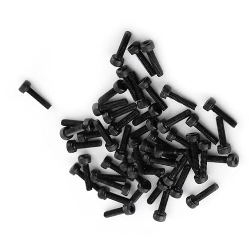 OVAQUIXI Zylinderschraube mit Innensechskant, M3 Schwarze Zylinderschraube mit Innensechskant (M3*12 mm 50 Stück/Packung) von OVAQUIXI