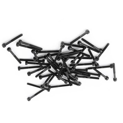 OVAQUIXI Zylinderschraube mit Innensechskant, M3 Schwarze Zylinderschraube mit Innensechskant (M3*30 mm （teilweise eingefädelt） 50 Stück/Packung) von OVAQUIXI