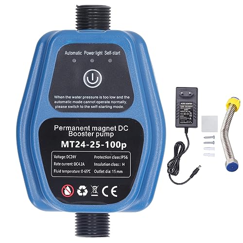 Wasserdruck -Booster -Pumpe 100W 24 V 25 L IP56 Intelligente Erfindung Automatische Duschschuhepumpe MT24 25 100p Wasserdruck Booster Pumpe (EU-Stecker) von OVAQUIXI