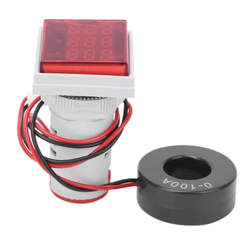 Wechselstromspannungstester, Frequenzmessgerät mit 3-stelligem LED-Display Multimeter Panel Multifunktionales Voltmeter-Amperemeter, Tragbares Design in Blau mit Einfachem Setup, Ideal für von OVAQUIXI