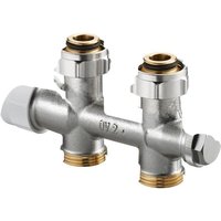 Oventrop - Multiblock t Anschlussarmatur 3/4' Überwurfmutter x 3/4' Außengewinde, Zweirohr Durchgangsausführung, Messing von OVENTROP
