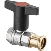 Oventrop - Optiba Kugelhahn Knebelgriff dn 15 Pressanschluss 15mm x 1/2' Innengewinde von OVENTROP