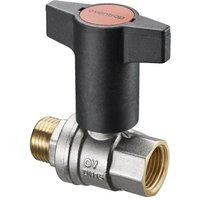 Oventrop - Optiba Kugelhahn Knebelgriff dn 32 1 1/4' Innengewinde, 1 1/4' Außengewinde pn 16, Messing von OVENTROP