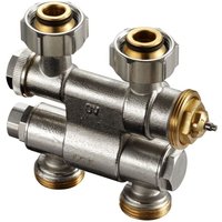 Oventrop Multiblock TF Anschlussarmatur 3/4" Überwurfmutter x 3/4" Außengewinde, Ein- und Zweirohr schwenkbar, Messing von OVENTROP
