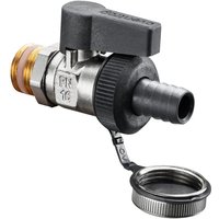 Oventrop Optiflex Kugelhahn DN 10 3/8" Außengewinde mit Schlauchverschraubung und Verschlusskappe, Messing vernickelt von OVENTROP