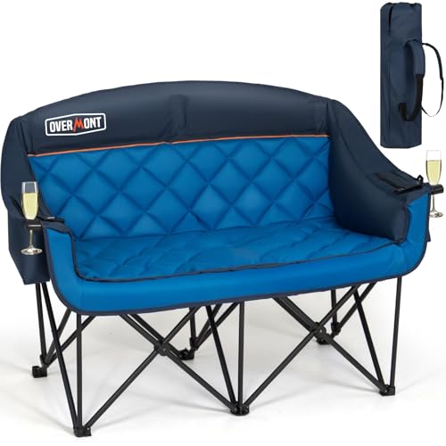 OVERMONT Campingstuhl Faltbar für 2 Personen - XXL Hochlehner Gartenstuhl - Tragbar Klappstuhl für Outdoor Camp Garten Balkon Strand Angel - bis zu 850 kg OVERMONT Campingstuhl Faltbar für 2 Personen - XXL Hochlehner Gartenstuhl - Tragbar Klappstuhl für Outdoor Camp Garten Balkon Strand Angel - bis zu 850 kg von OVERMONT