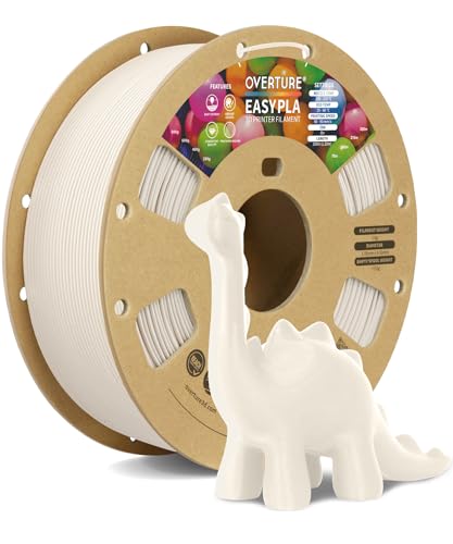 OVERTURE Easy PLA 1.75 mm 3D Druckerfilament, 1kg (2.2 lbs), Verstärkt Zähigkeit PLA, Maßgenauigkeit +/- 0,02 mm (Easy Beige) von OVERTURE