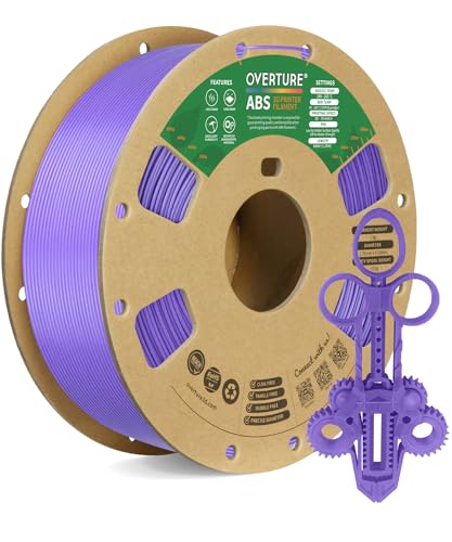 OVERTURE Filament ABS 1.75mm, 1kg Spule (2.2lbs), Maßgenauigkeit +/- 0.03 mm, für 3D-Drucker(Violett) von OVERTURE