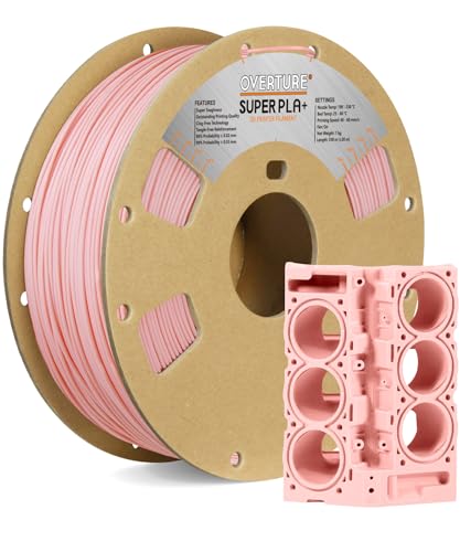 OVERTURE Super PLA+ Filament 1.75mm, 1kg Spule (2.2lbs), Maßgenauigkeit +/- 0.03 mm, für 3D Drucker (Sakura Pink) von OVERTURE