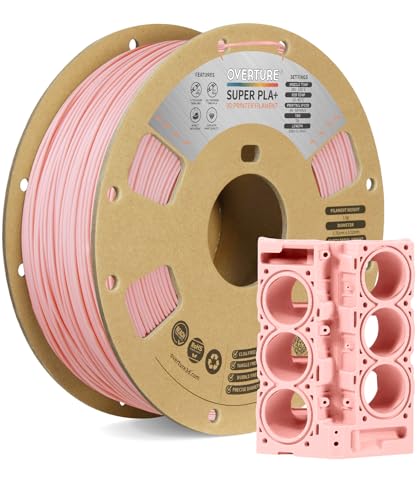 OVERTURE Super PLA+ Filament 1.75mm, 1kg Spule (2.2lbs), Maßgenauigkeit +/- 0.03 mm, für 3D Drucker (Sakura-Rosa) von OVERTURE