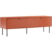 2-türiger TV-Schrank aus Stahl und MDF mit Melamindekor 150 cm orange 2-türiger TV-Schrank aus Stahl und MDF mit Melamindekor 150 cm orange von OVIALA