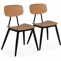 2er-Set Holzstühle Braun von OVIALA