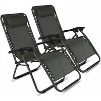 Oviala - 2er-Set Relax-Sessel für den Außenbereich Grau Oviala - 2er-Set Relax-Sessel für den Außenbereich Grau von OVIALA