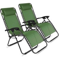 Oviala - 2er-Set Relax-Sessel für den Außenbereich Grün Oviala - 2er-Set Relax-Sessel für den Außenbereich Grün von OVIALA