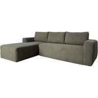 4-Sitzer-Ecksofa aus Frottee mit Chaiselongue links in Grün 4-Sitzer-Ecksofa aus Frottee mit Chaiselongue links in Grün von OVIALA