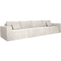 4-Sitzer-Modulsofa in Stoff mit ecrufarbenen Kissen 4-Sitzer-Modulsofa in Stoff mit ecrufarbenen Kissen von OVIALA