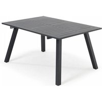 Ausziehbarer 8-Sitzer-Gartentisch samba aus Aluminium Schwarz - Grau von OVIALA