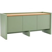 Einfarbiges rechteckiges TV-Möbel im Retro-Stil, L 120 cm, grün Einfarbiges rechteckiges TV-Möbel im Retro-Stil, L 120 cm, grün von OVIALA