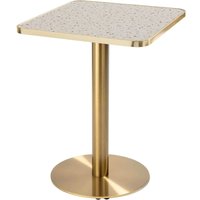 Esstisch 60 x 60 cm mit Goldfuß und Terrazzo/Goldbeschichtung von OVIALA