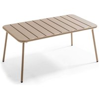 Gartencouchtisch aus Stahl Taupe - Palavas Gartencouchtisch aus Stahl Taupe - Palavas von OVIALA