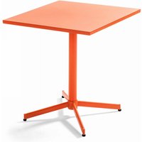 Gartentisch Palavas mit klappbarer Metallplatte Orange - Orange von OVIALA