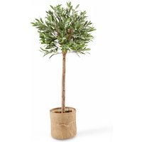 Kunstpflanze mit Topf, Olivenbaum, Höhe: 135 cm, Oà¯ko Grün - Grün von OVIALA