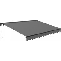 Oviala - Markise 2,50 x 2 m mit Halbkasten Grau von OVIALA