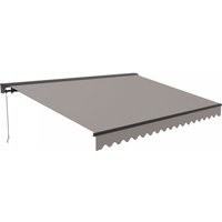 Oviala - Markise 2,50 x 2 m mit Halbkasten Taupe von OVIALA