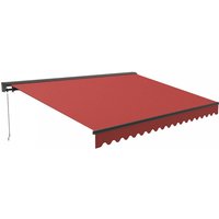 Oviala - Markise 2,50 x 2 m mit Halbkasten Rot - Rot von OVIALA