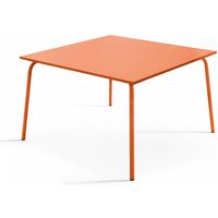 Metalltisch, Industriestil, 120 x 120 cm Orange - Orange von OVIALA