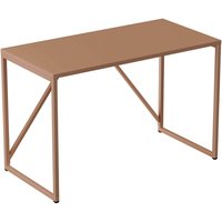 Moderner Schreibtisch L120 cm aus braunem Metall von OVIALA