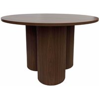 Moderner runder Esstisch 120 cm dunkler Holzeffekt Moderner runder Esstisch 120 cm dunkler Holzeffekt von OVIALA