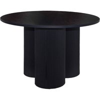 Moderner runder Esstisch 120 cm in schwarzer Holzoptik Moderner runder Esstisch 120 cm in schwarzer Holzoptik von OVIALA