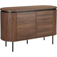 Modernes rechteckiges Sideboard mit 2 Türen L120 cm dunkles Holz von OVIALA
