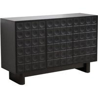 Modernes rechteckiges Sideboard mit 3 Türen L124 cm schwarz von OVIALA