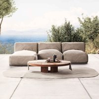 Modulare 3-Sitzer-Gartenmöbel mit beigefarbener Chaiselongue - Mixi von OVIALA