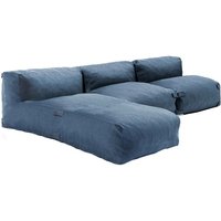 Modulare 3-Sitzer-Gartenmöbel mit pazifikblauer Chaiselongue - Mixi Modulare 3-Sitzer-Gartenmöbel mit pazifikblauer Chaiselongue - Mixi von OVIALA